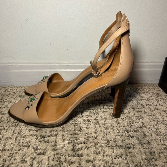 Coach Nude Indi Open-Toe Ankle Strap Heels Size 11 - Picture 2 of 13
